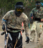 Safety first!  Note the goggles are on, the barrel cover is on, and the marker is pointed down!